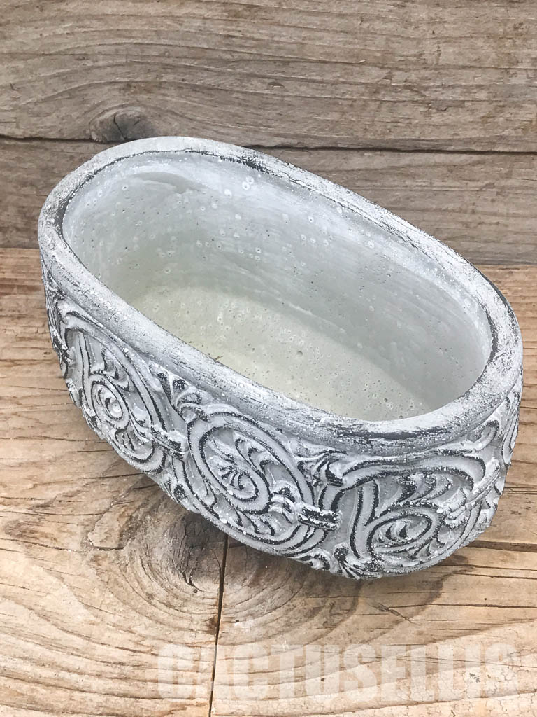 PT53 Циментова, овална жардениера, без отвор - Image 2