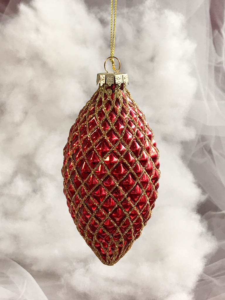 ART/P32041B GLASS GLITTER 3D NET BALL