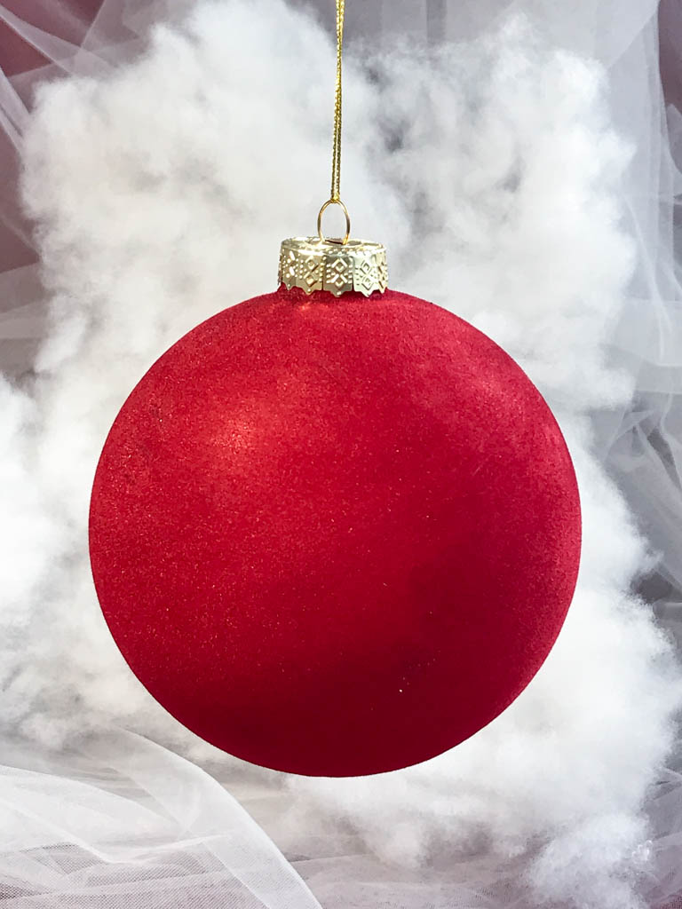 ART/P32149 GLASS FLOCK BALL