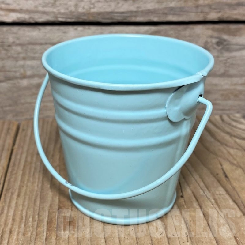 PT115 Метална кашпа, синя, без отвор