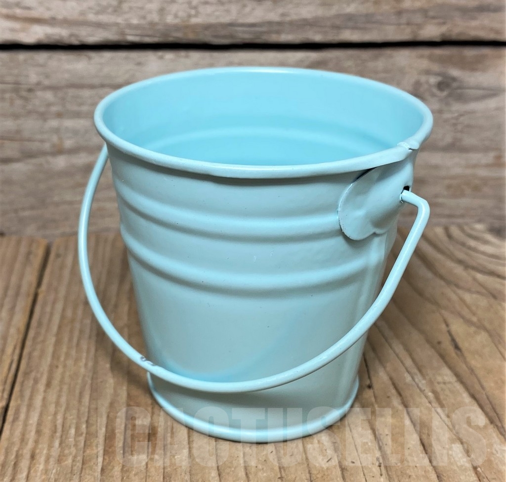 PT115 Метална кашпа, синя, без отвор