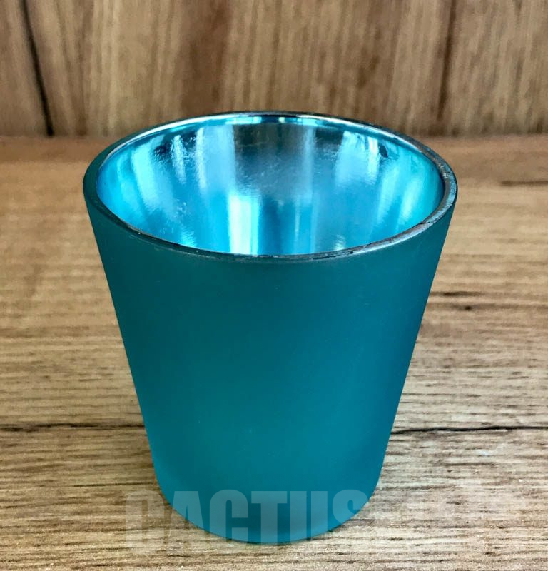 PT90 Стъклена кашпа, синя, без отвор